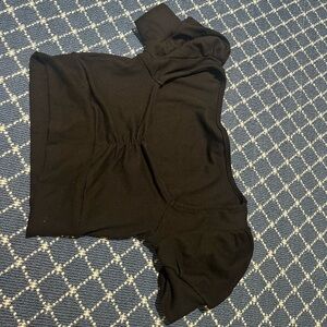 Zara Gathered Crop Top in black size M